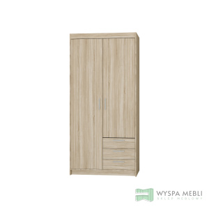 Szafa z szufladami Elen 2D 3S 90cm dąb sonoma