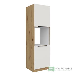 Szafka Adria Biały/Dąb Artisan Słupek Wysoki 60DP-210 2F Zabudowa Piekarnika