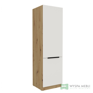 Szafka Adria Biały/Dąb Artisan Słupek Wysoki 60LO-210 2F Zabudowa Lodówki
