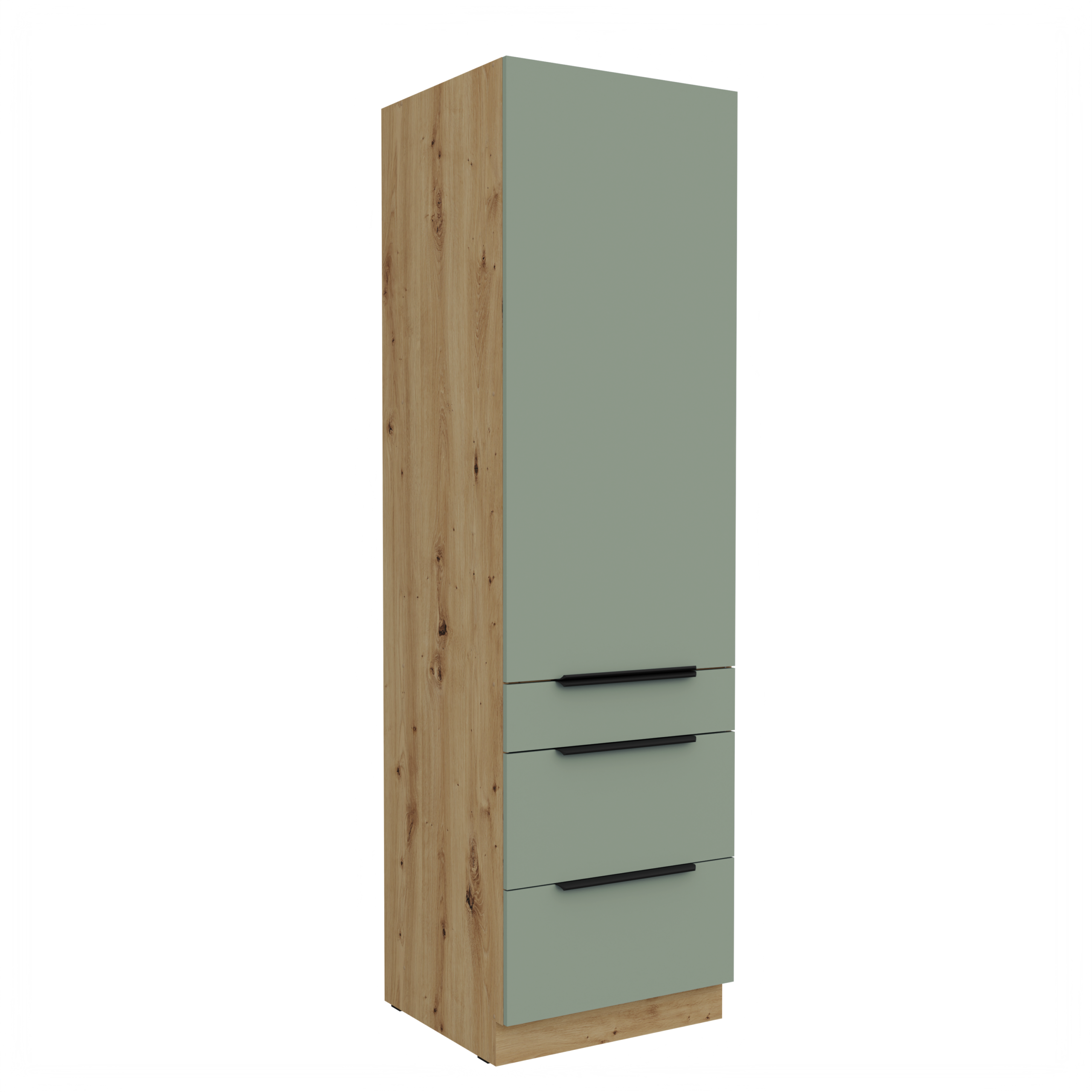 Szafka Adria Dąb Artisan Słupek Wysoki 60DKS-210 3S 1F PREMIUM BOX SZUFLADY