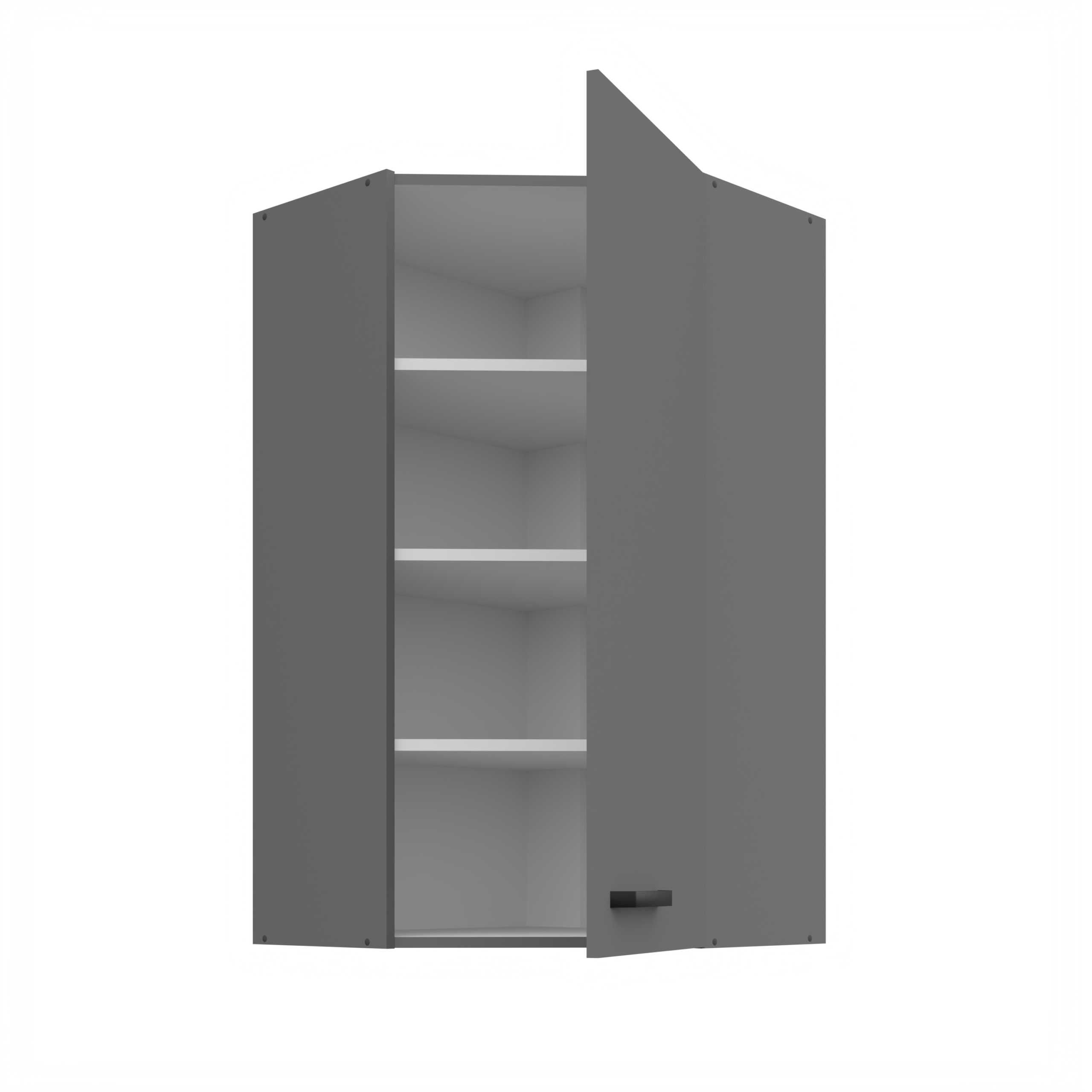 Szafka Nicea Antracyt 60x60GN-108 1F 45* NAROŻNA - obrazek 2