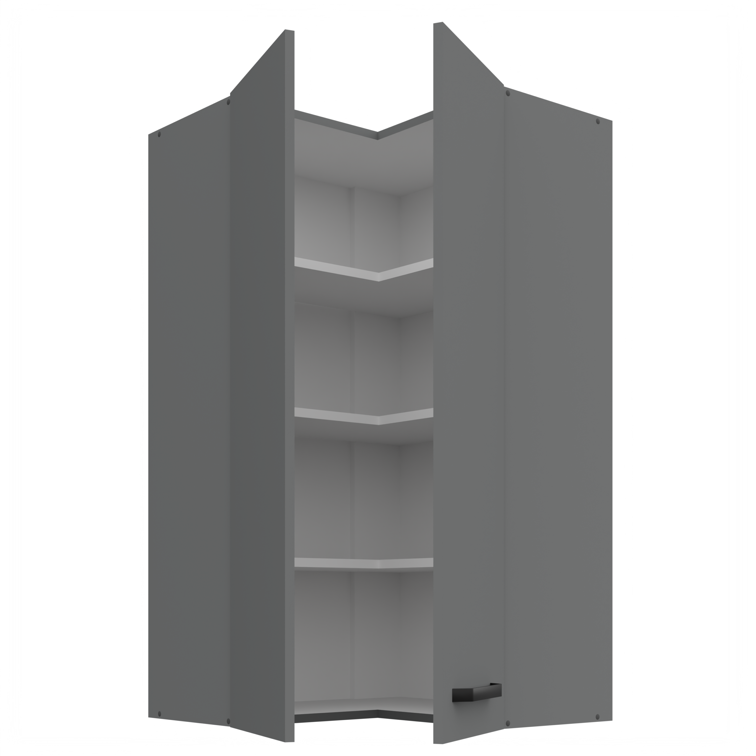 Szafka Nicea Antracyt 60x60GN-108 2F 90* NAROŻNA - obrazek 2