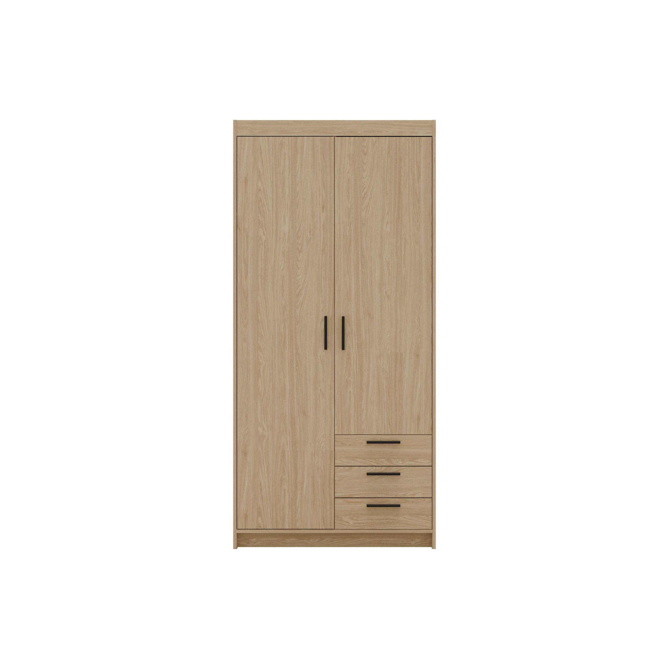 Szafa z szufladami Elen 2D 3S 90cm dąb olejowany - obrazek 2