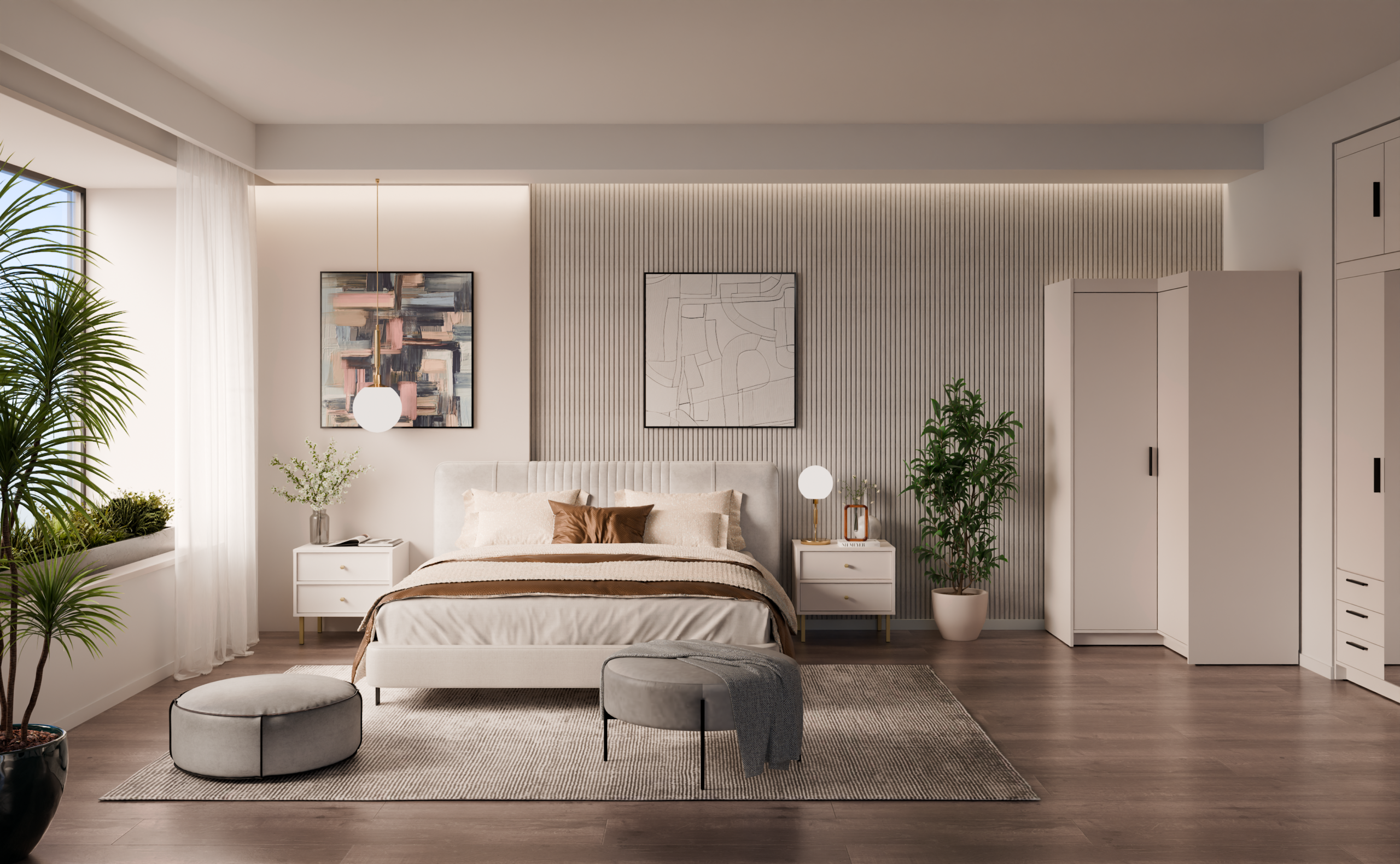 Szafa narożna Elen 2D 98x98cm beż piaskowy - obrazek 4