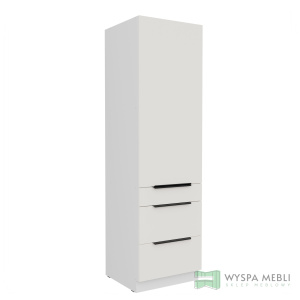 Szafka Adria Biały Słupek Wysoki 60DKS-210 3S 1F PREMIUM BOX SZUFLADY