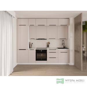 Meble kuchenne Argentyna 280cm kaszmir/biały
