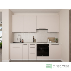 Meble kuchenne Argentyna 250cm kaszmir/biały