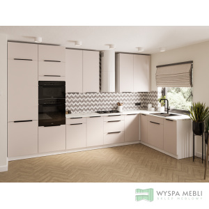 Meble kuchenne Argentyna 375 x 205cm kaszmir/biały