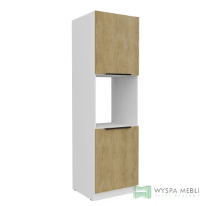 Szafka Capri Dąb Cremona/Biały Słupek Wysoki 60DP-210 2F Zabudowa Piekarnika