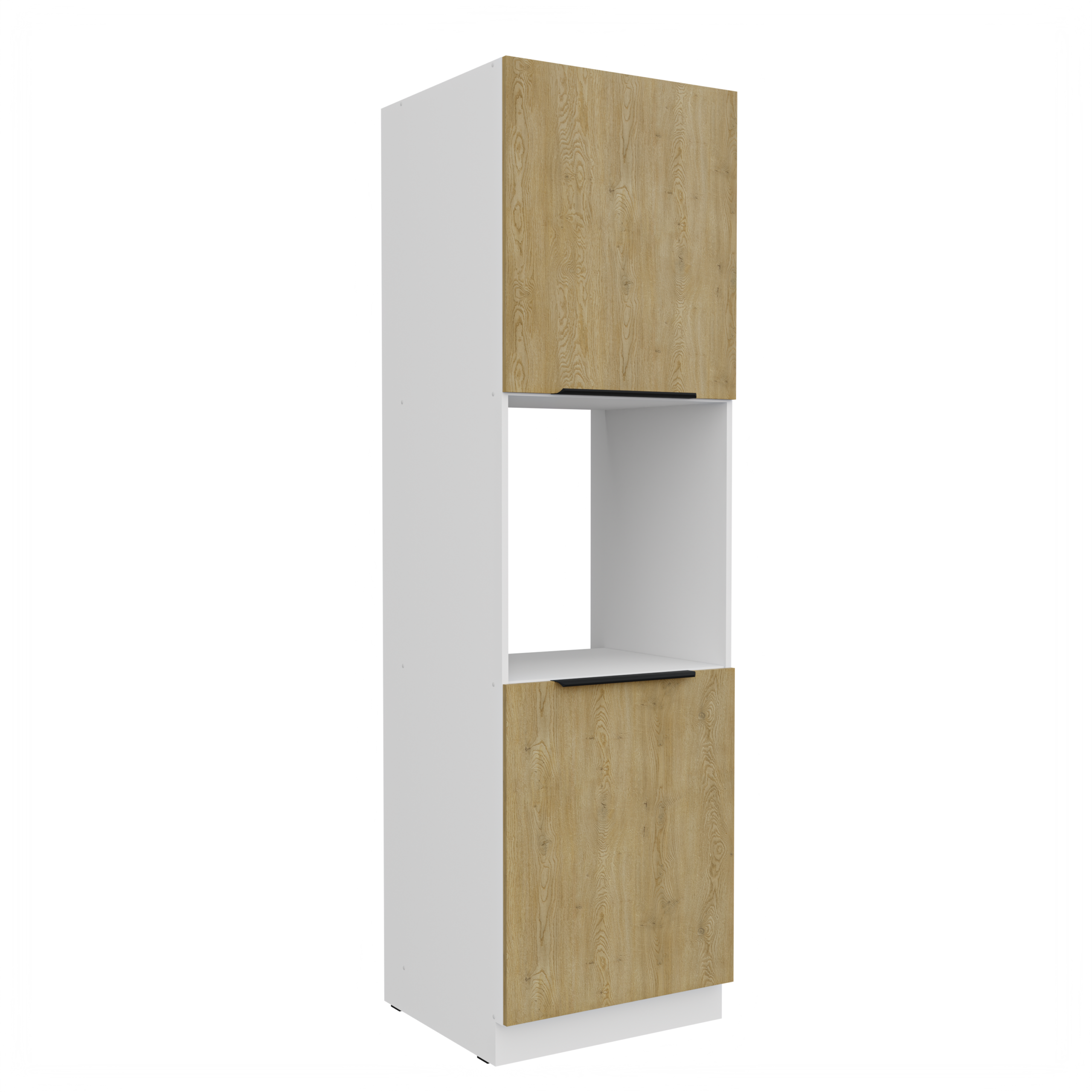 Szafka Capri Dąb Cremona/Biały Słupek Wysoki 60DP-210 2F Zabudowa Piekarnika