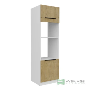 Szafka Capri Dąb Cremona/Biały Słupek Wysoki 60DPM-210 2F Zabudowa Piekarnika Mikrofali