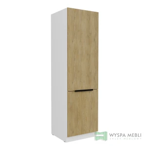 Szafka Capri Dąb Cremona/Biały Słupek Wysoki 60LO-210 2F Zabudowa Lodówki