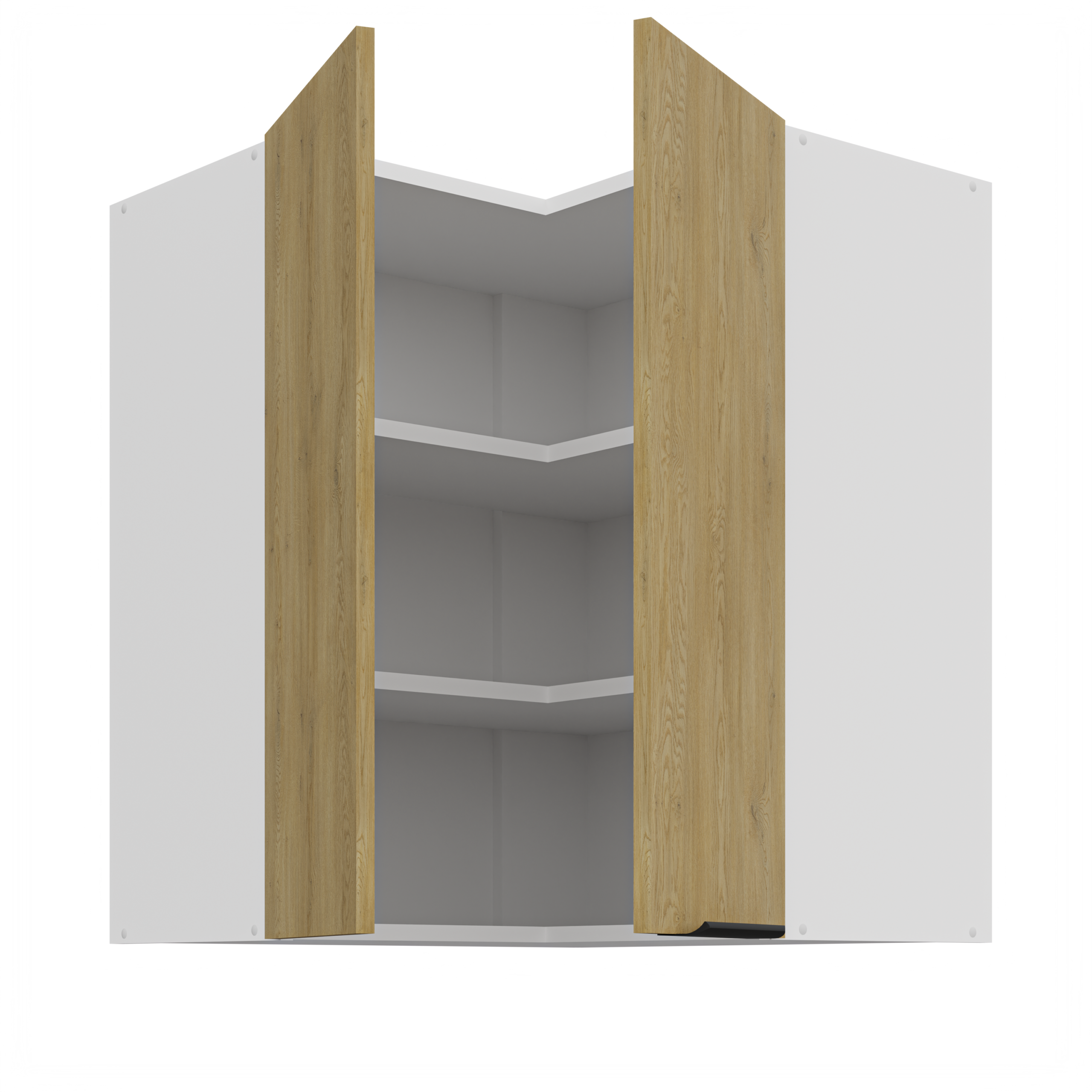 Szafka Capri Dąb Cremona/Biały 60x60GN-72 2F 90* NAROŻNA - obrazek 2
