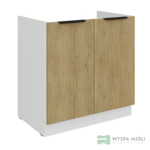 Szafka Capri Dąb Cremona/Biały 80ZL 2F BB ZLEW