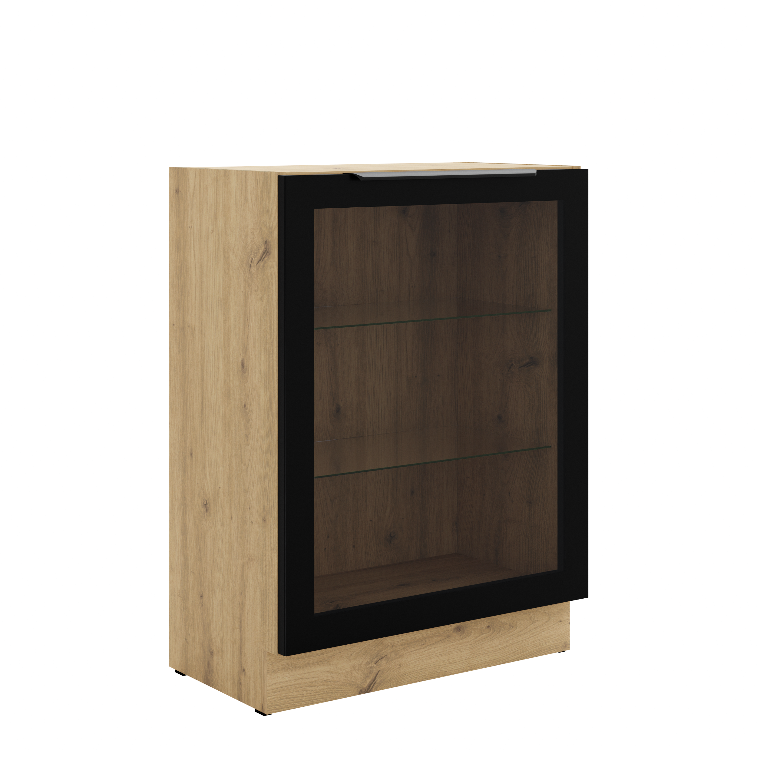 Szafka dolna witryna dąb artisan 60DW 1F BB